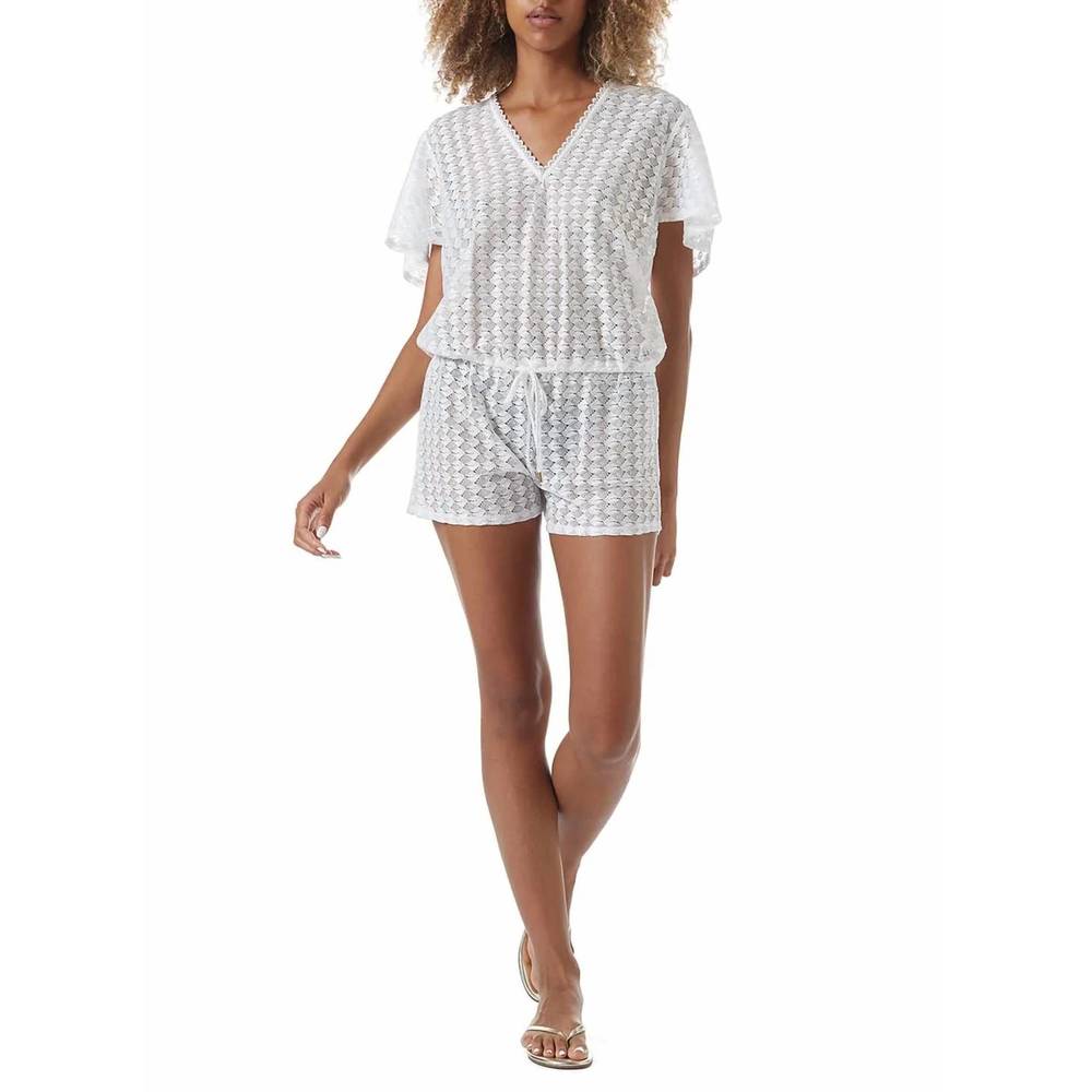NEW MELISSA ODABASH lola romper in white